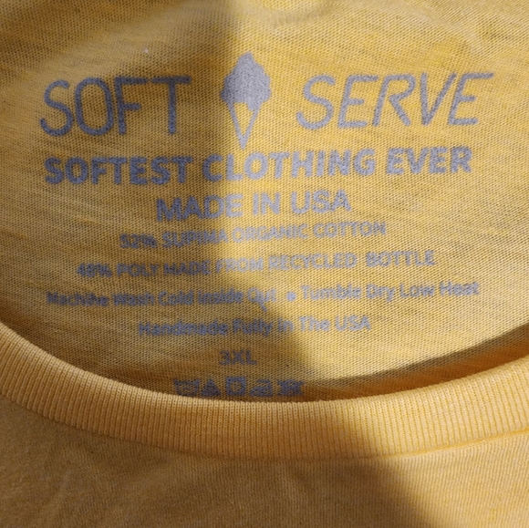 Soft Serve Buttery Yellow Long Sleeve Tee - Picture 2 of 2